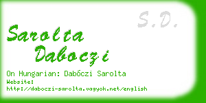 sarolta daboczi business card